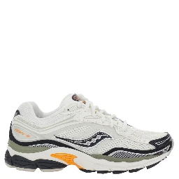 Omni 9 White Low Top Sneakers with Perforated Design and Logo Patch on the Tongue in Tech Fabric Unisex