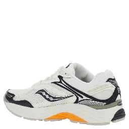 Omni 9 White Low Top Sneakers with Perforated Design and Logo Patch on the Tongue in Tech Fabric Unisex