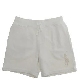 KNIT-SHORTS - White - Bermuda with elastic waistband - Cotton - Men