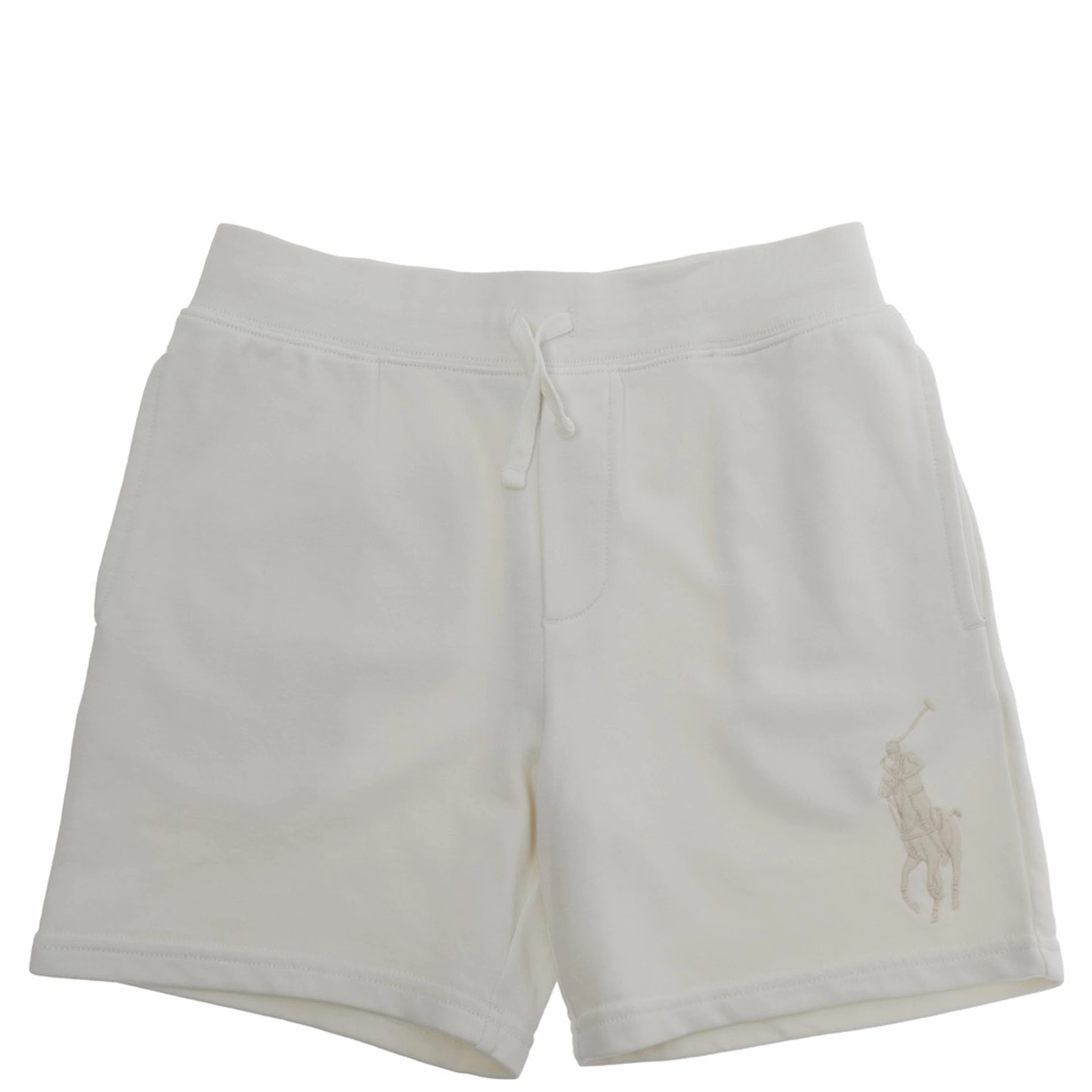KNIT-SHORTS - White - Bermuda with elastic waistband - Cotton - Men