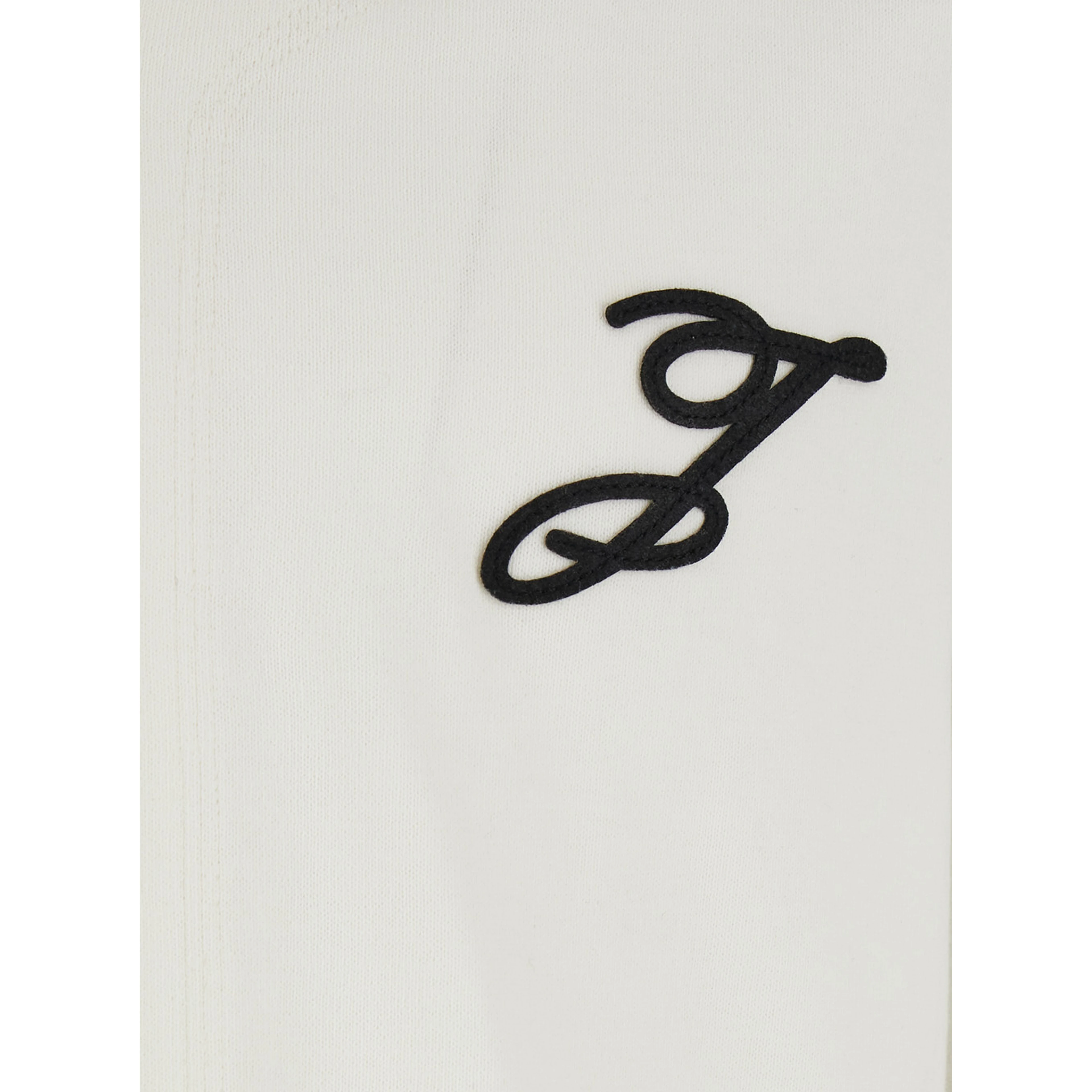 White T-Shirt LE TSHIRT LETRO ML with Long Sleeves and Round Neck in Cotton for Women