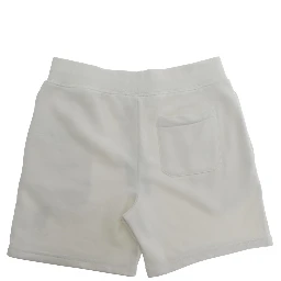 KNIT-SHORTS - White - Bermuda with elastic waistband - Cotton - Men