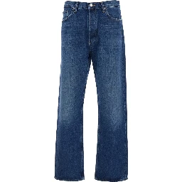 Blue 90s Jeans with Five-Pocket Design in Denim for Men