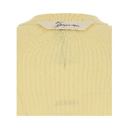 LE TSHIRT VENTADOU yellow T-shirt crew neck with gros grain logo on the back in tech fabric for women