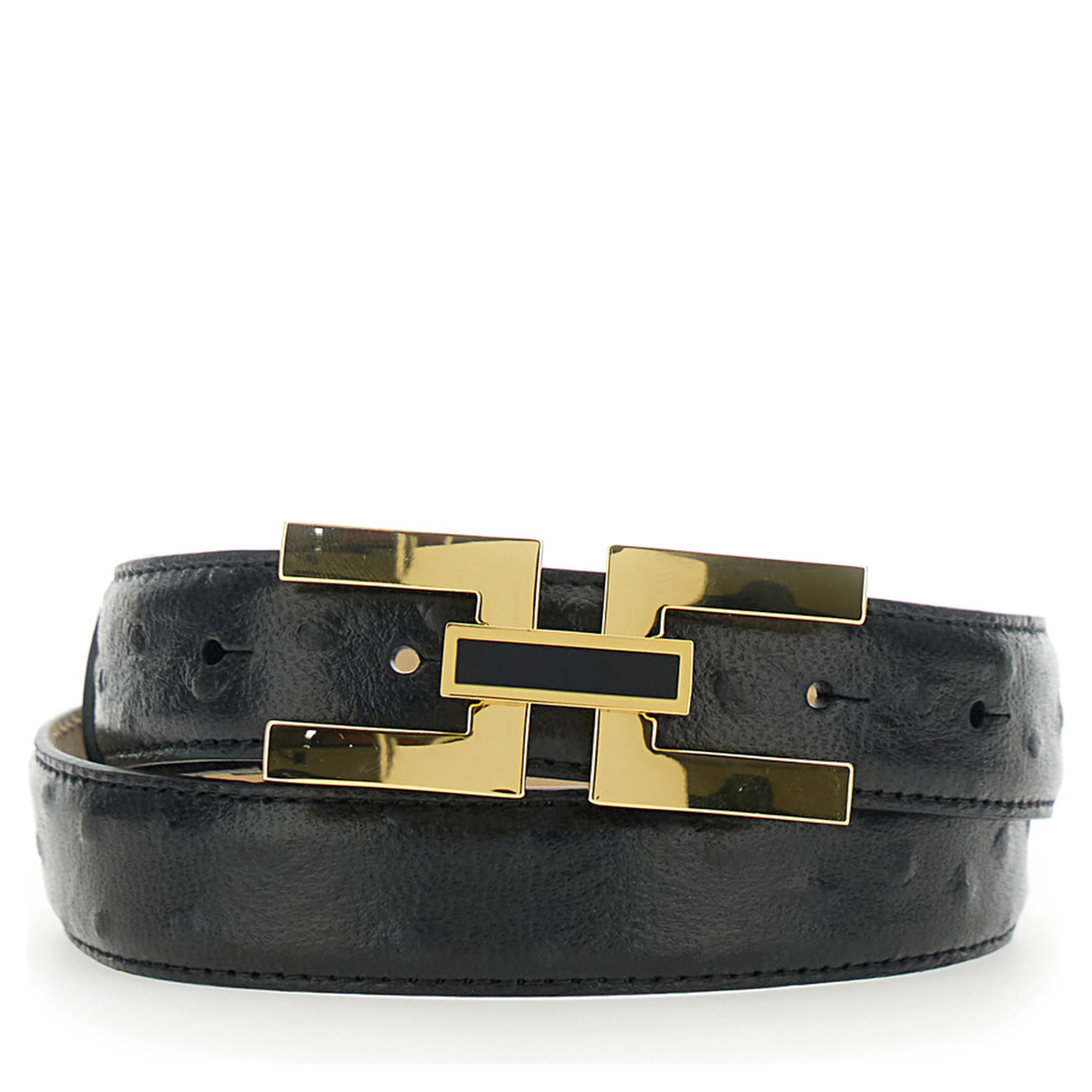 Black Belt CT25S62E2110 with Leather Logo Detail