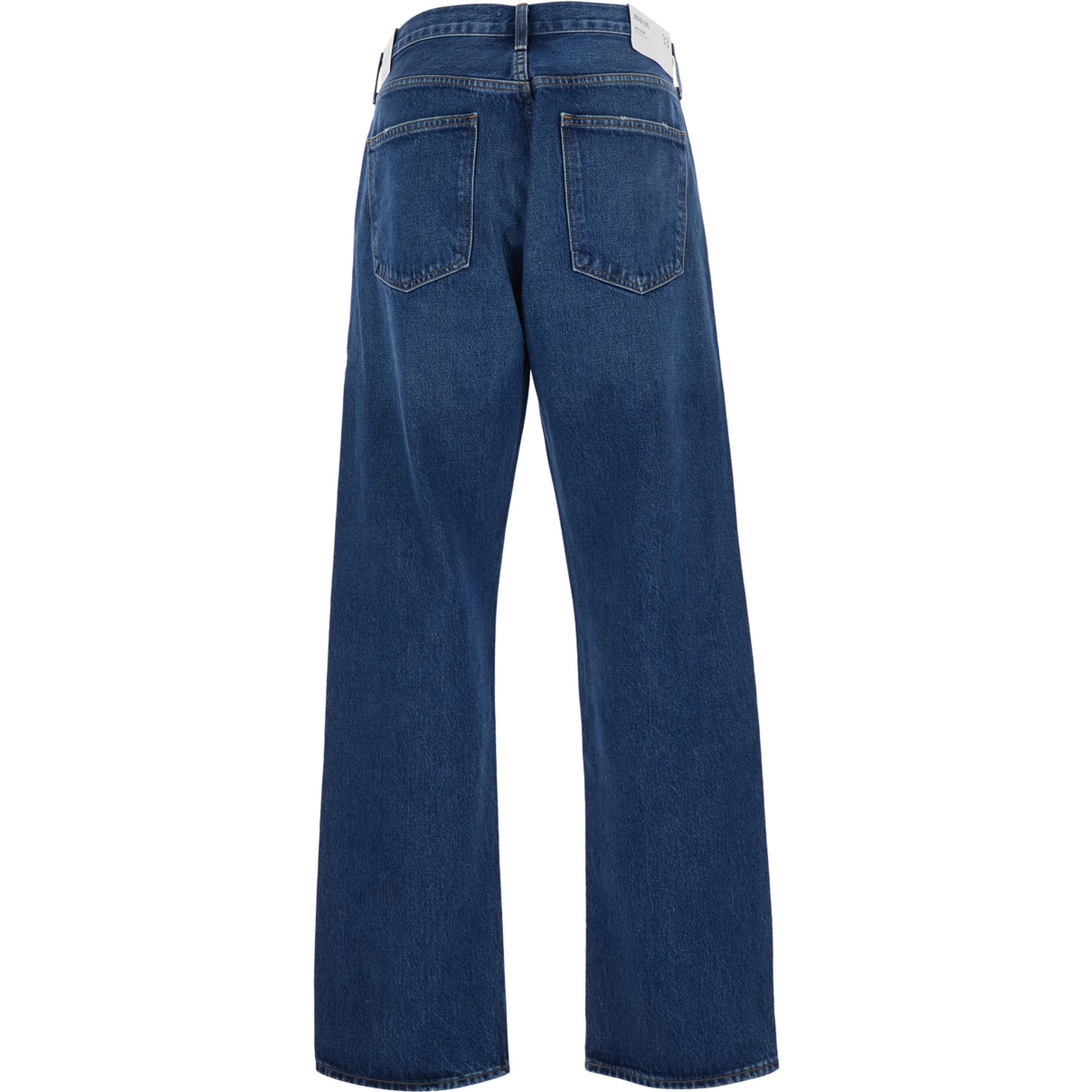 Blue 90s Jeans with Five-Pocket Design in Denim for Men