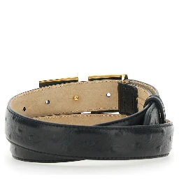 Black Belt CT25S62E2110 with Leather Logo Detail