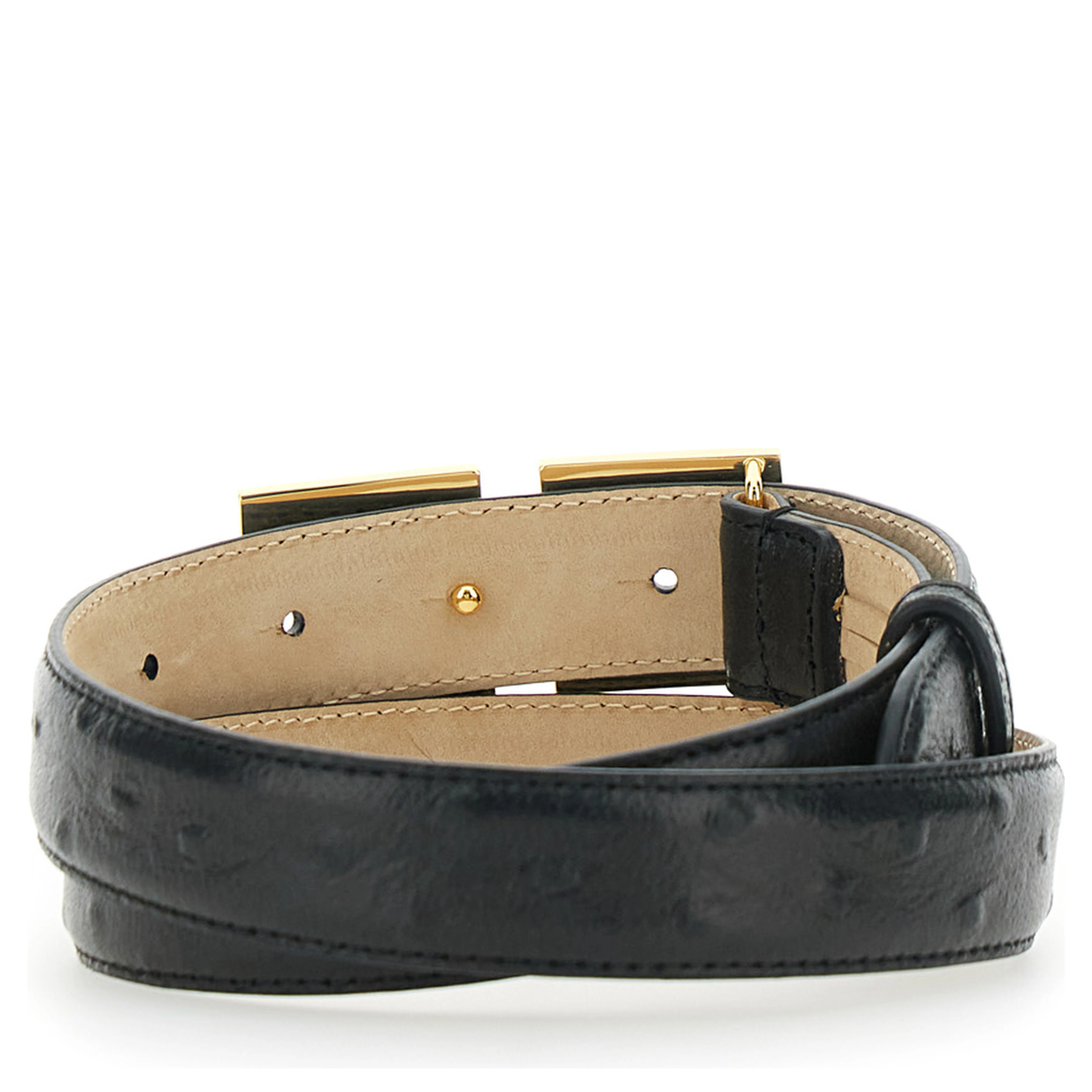 Black Belt CT25S62E2110 with Leather Logo Detail