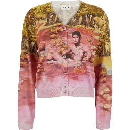Cardigan NATURIST PRINT Multicolor with Natural Silk Print for Women
