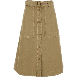 Dress SKIRT with elegant design in Beige Cotton for Women