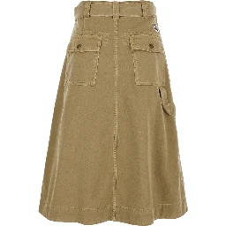 Dress SKIRT with elegant design in Beige Cotton for Women