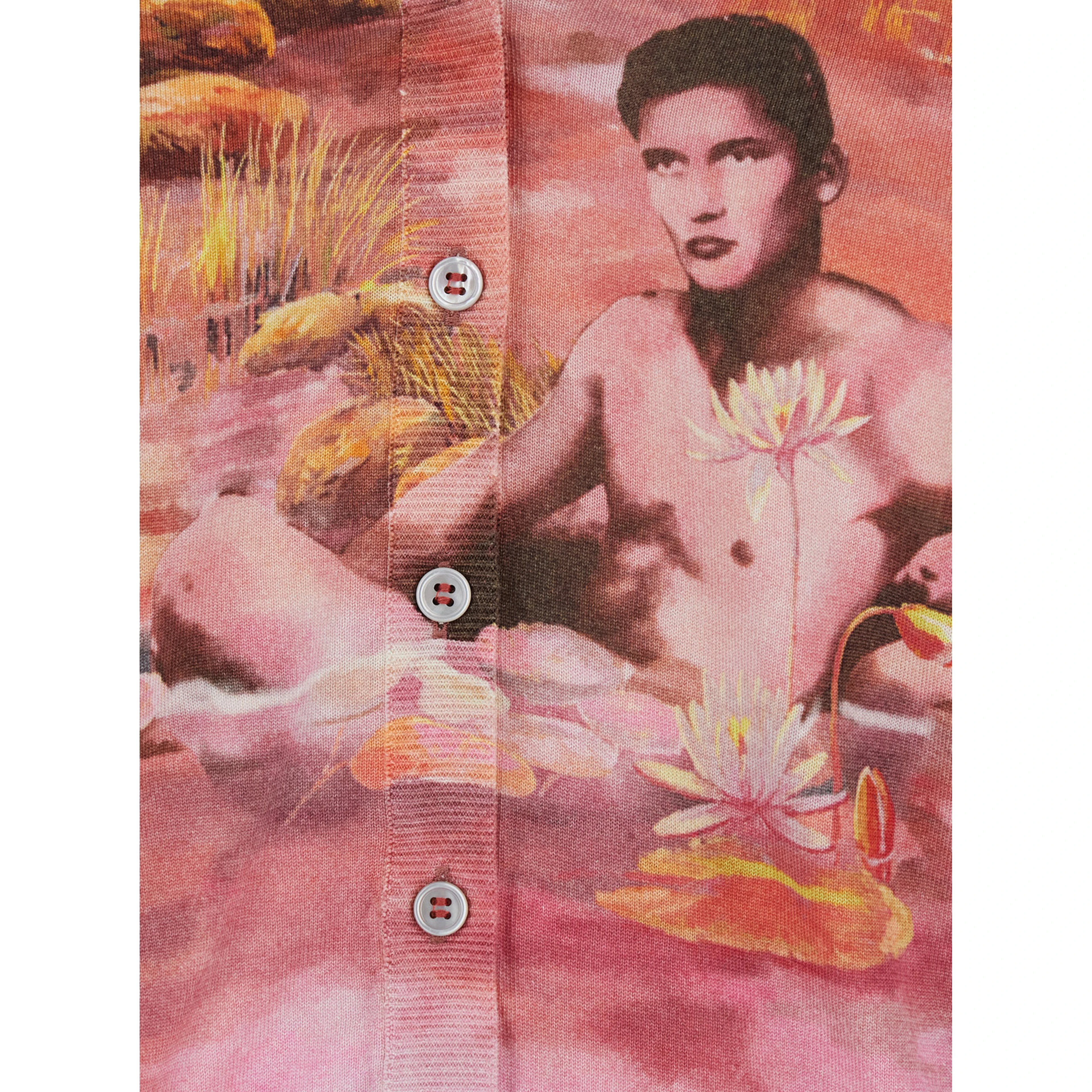 Cardigan NATURIST PRINT Multicolor with Natural Silk Print for Women