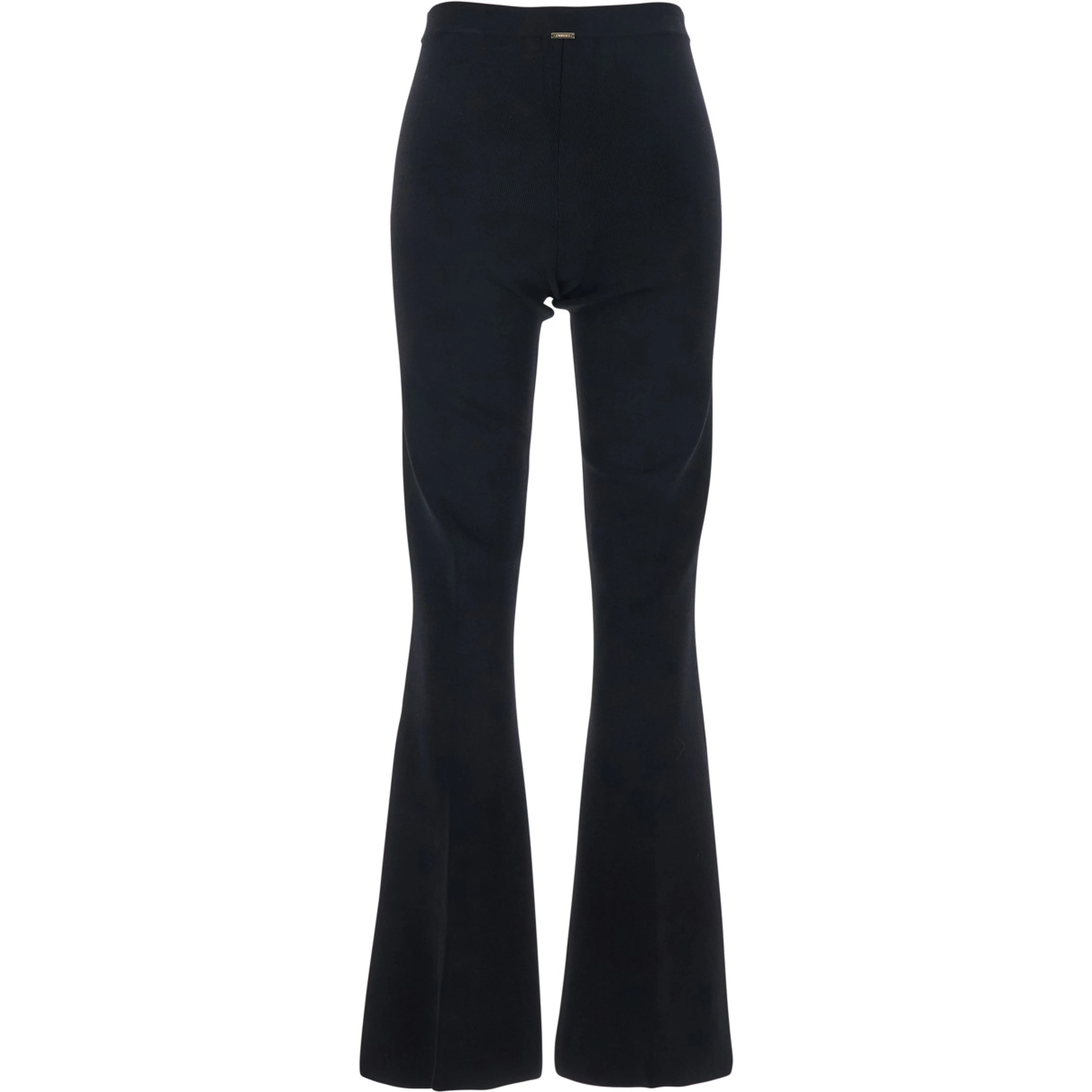 Black Ribbed Design Pants for Women