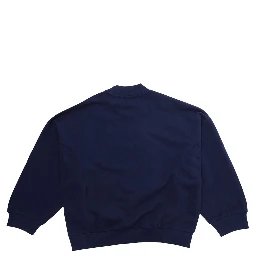 Blue UNISEX Hoodie with Front Logo in Cotton for Men
