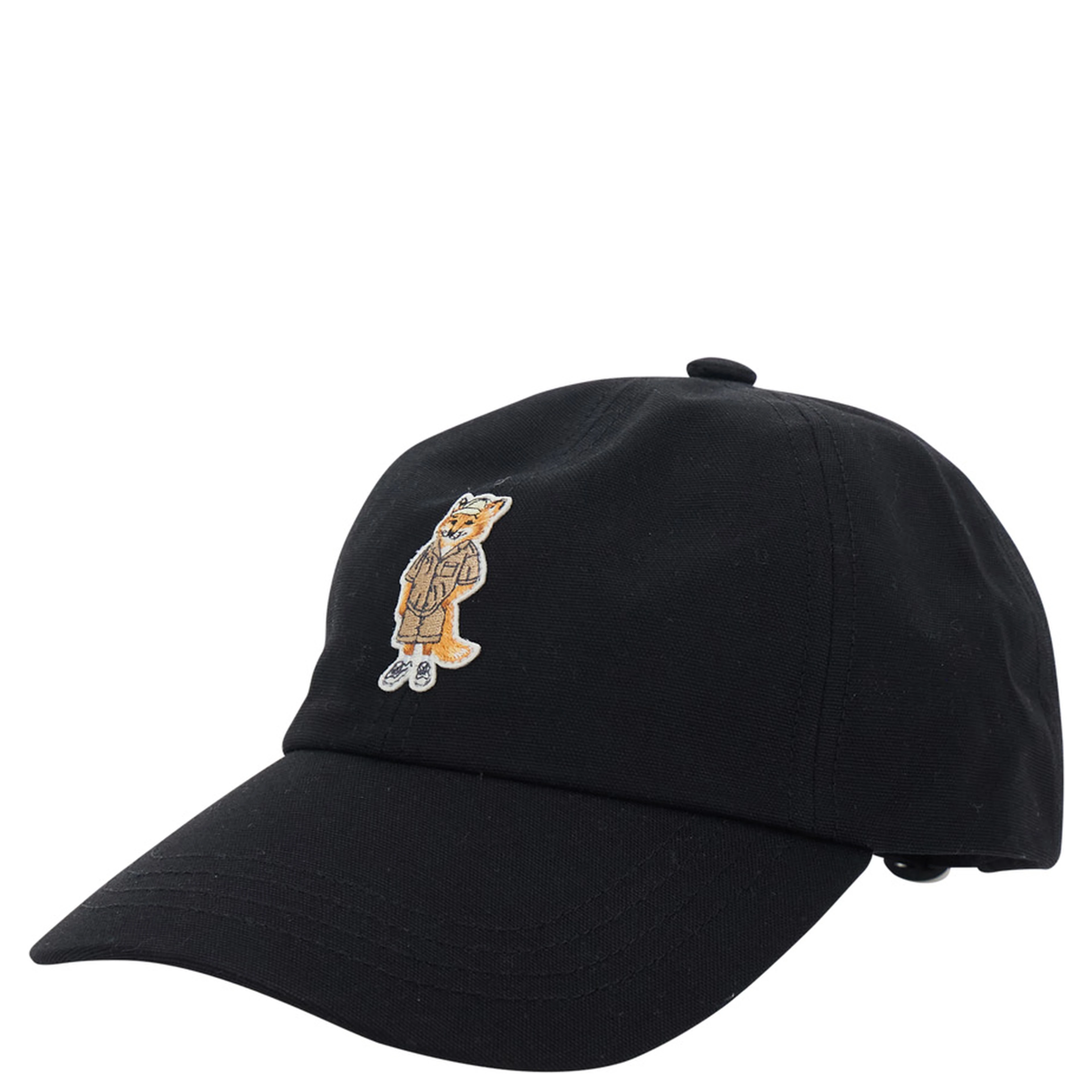 DRESSED FOX CAP - Black - Cap with embroidered logo on the front - Made of Cotton - Unisex
