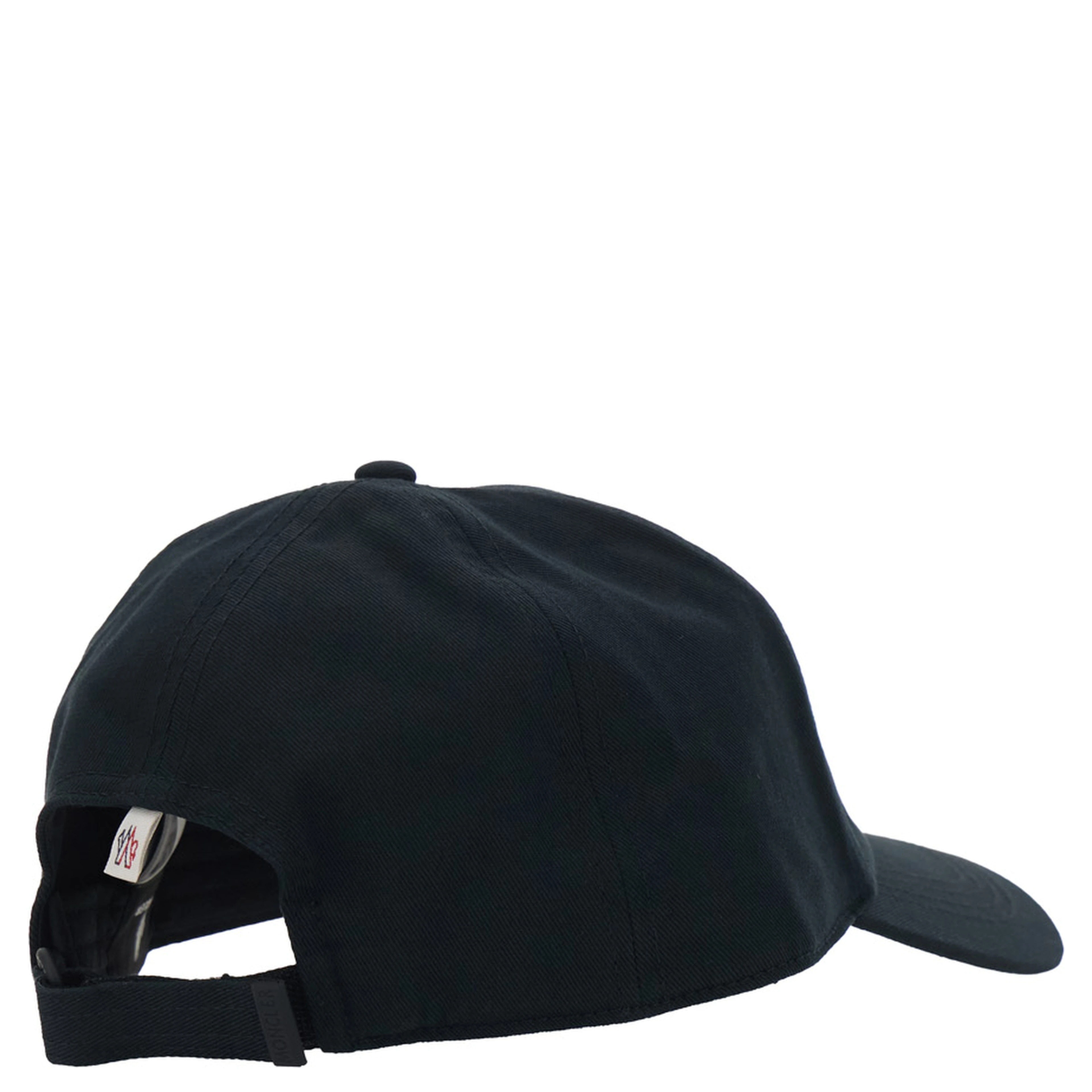 Moncler Baseball Cap with Logo Embroidery on Front in Black Cotton for Men