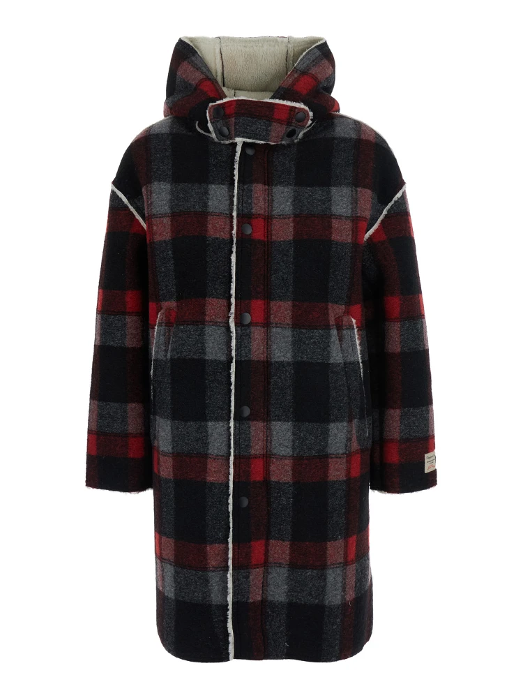 Coat N210D9N0532N21J151M0N900 with collar and long sleeves in black tech fabric for Girl