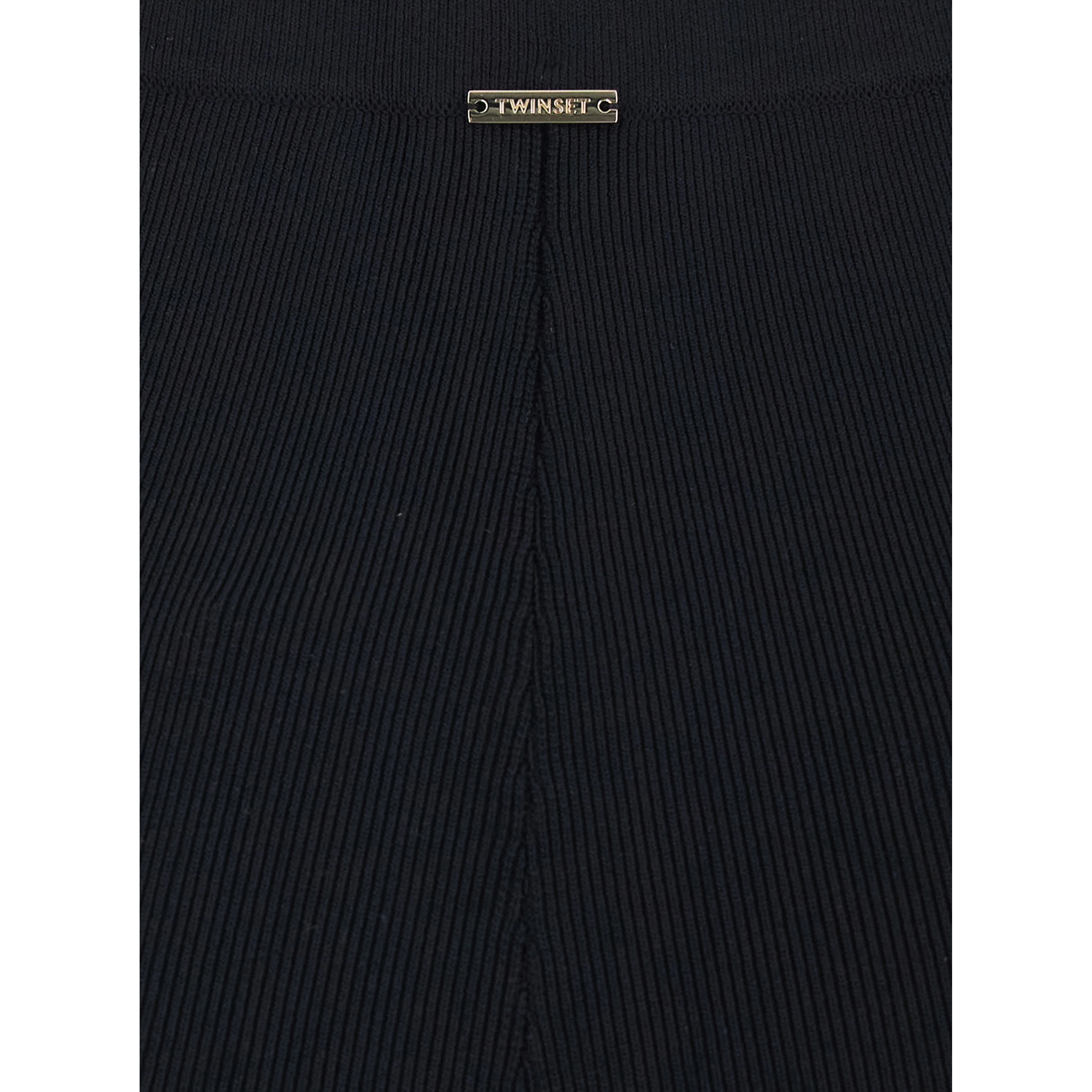 Black Ribbed Design Pants for Women