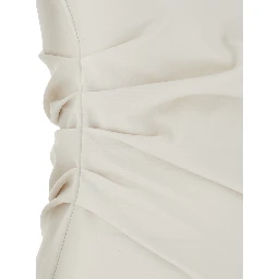 Long Dress with Square Neckline and Draped Details