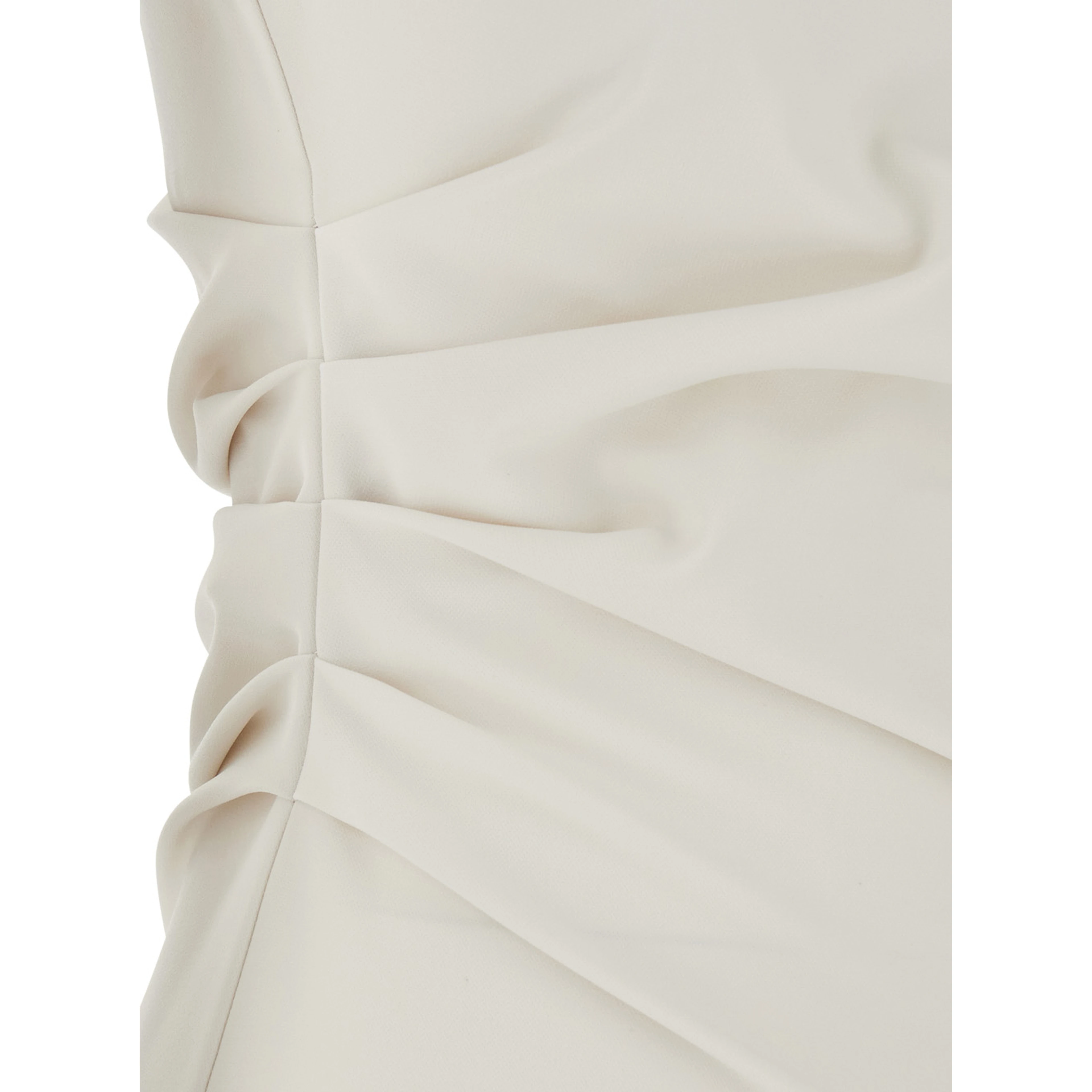 Long Dress with Square Neckline and Draped Details