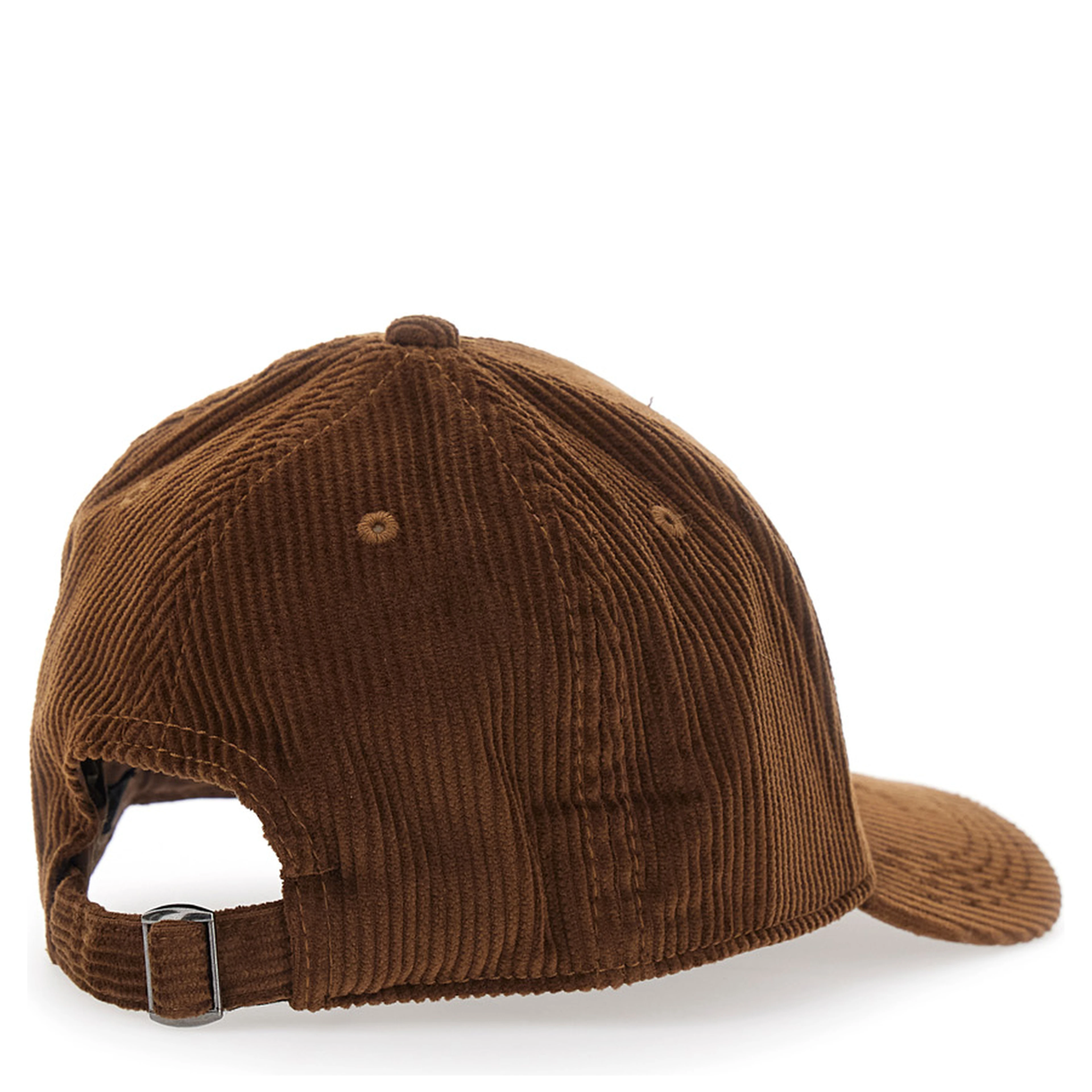 Brown Baseball Cap with Front Logo in Corduroy Boy
