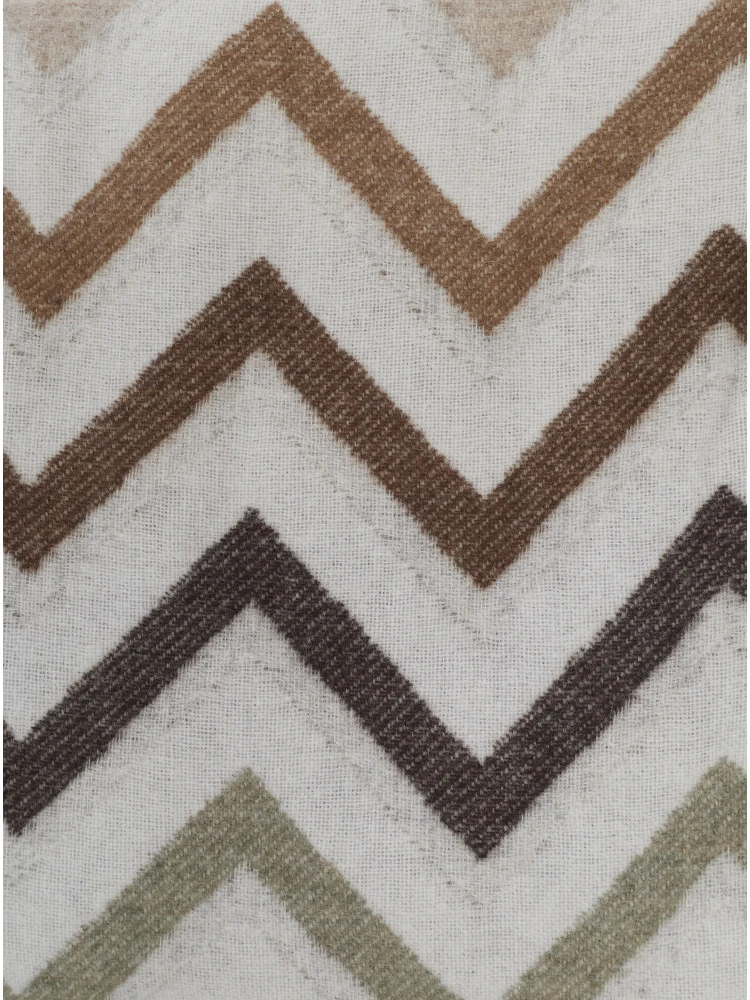 Chevron Plaid 130X190 with zigzag motif in Tech Fabric Multicolor Unisex alternative