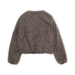 BOMBER with collar and long sleeves in Tech Fabric brown unisex