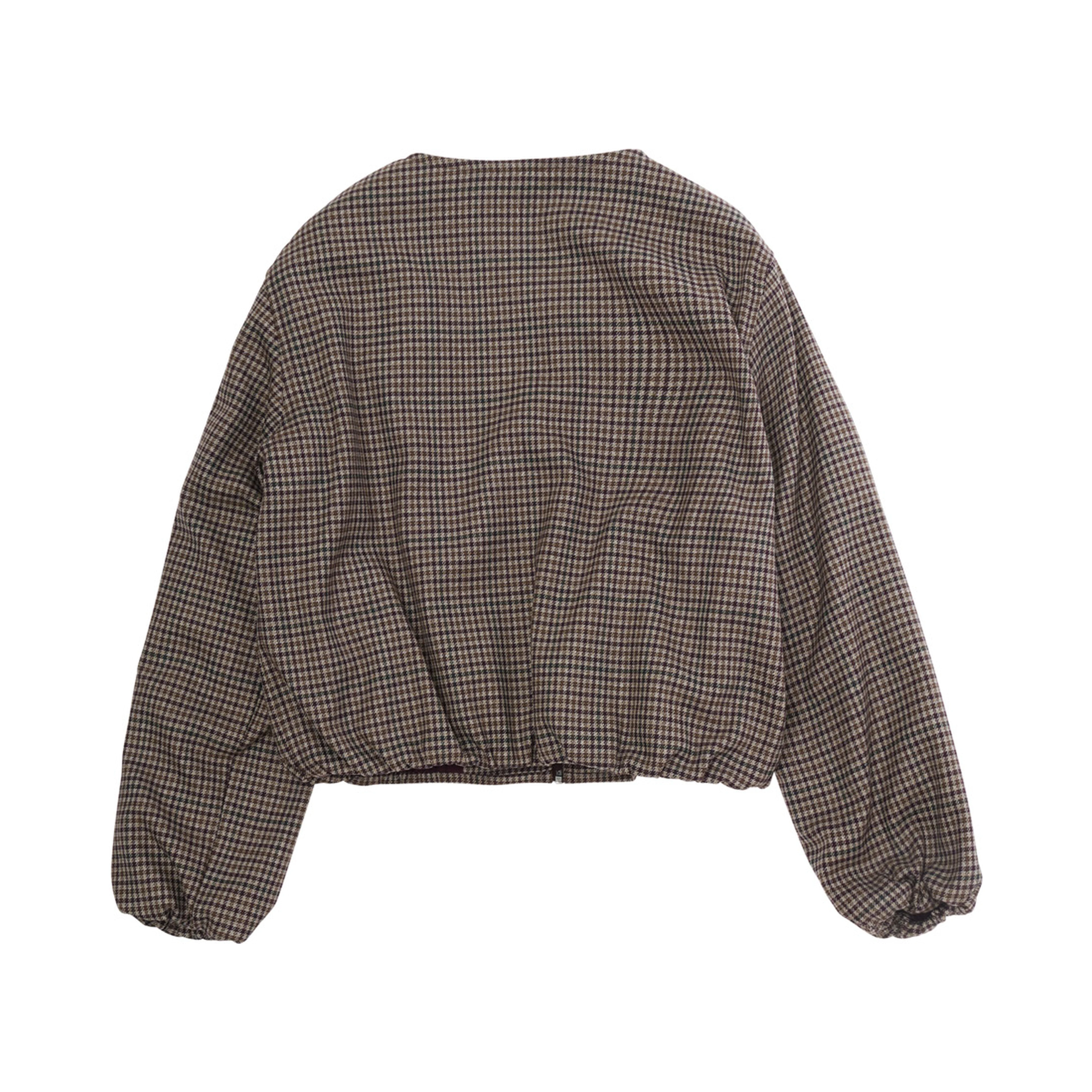 BOMBER with collar and long sleeves in Tech Fabric brown unisex