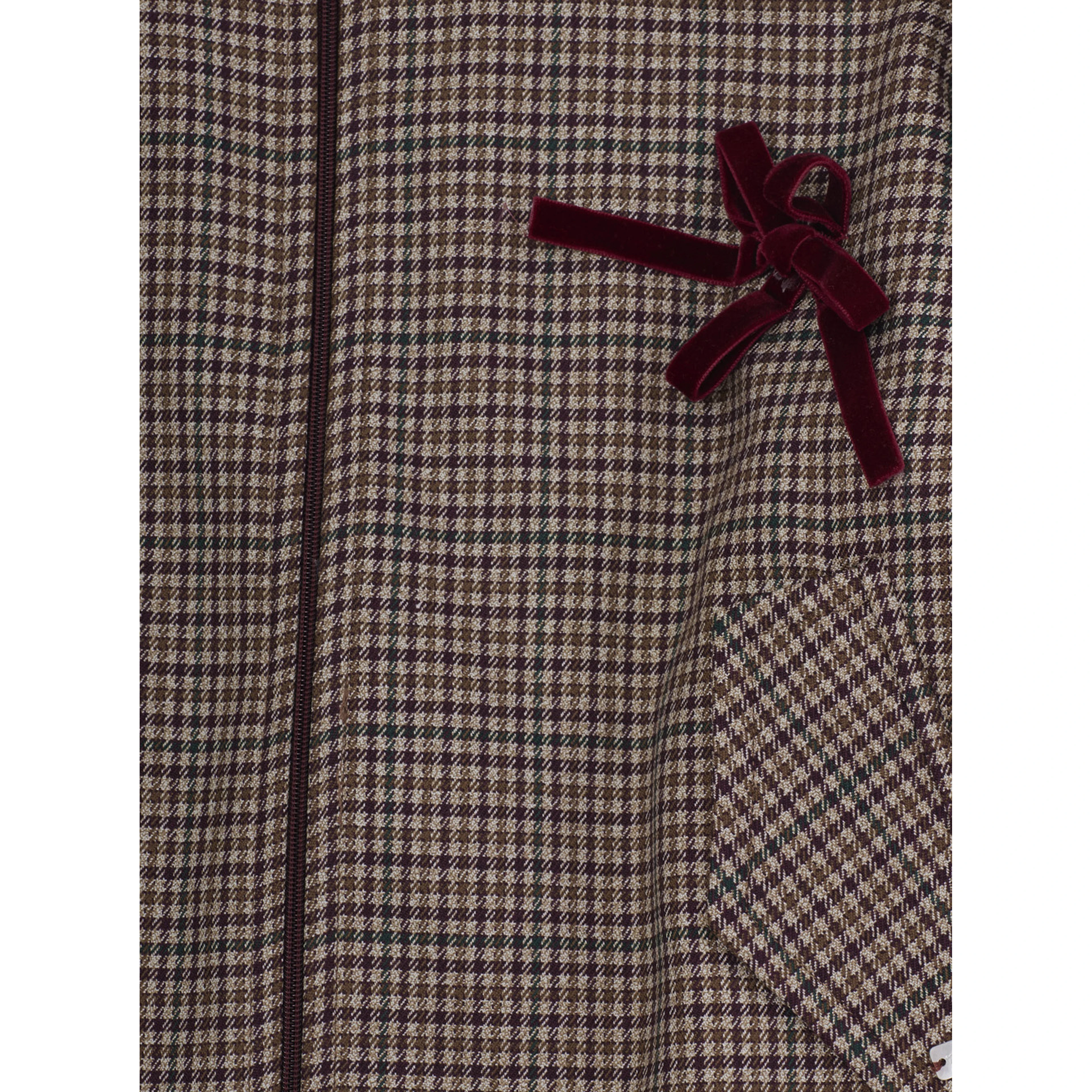 BOMBER with collar and long sleeves in Tech Fabric brown unisex
