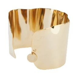 TINA gold-colored Bracelet with asymmetrical design in bronze for women
