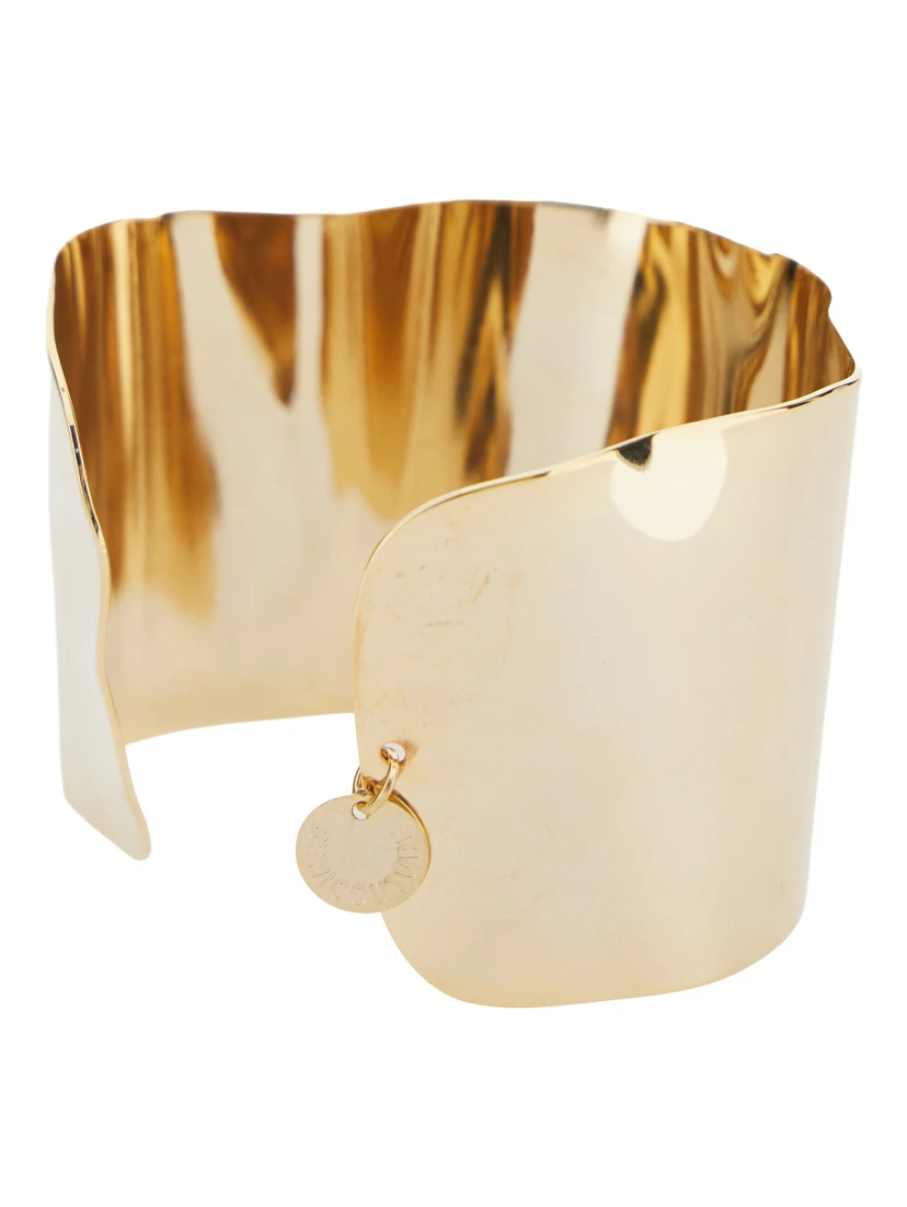 TINA gold-colored Bracelet with asymmetrical design in bronze for women