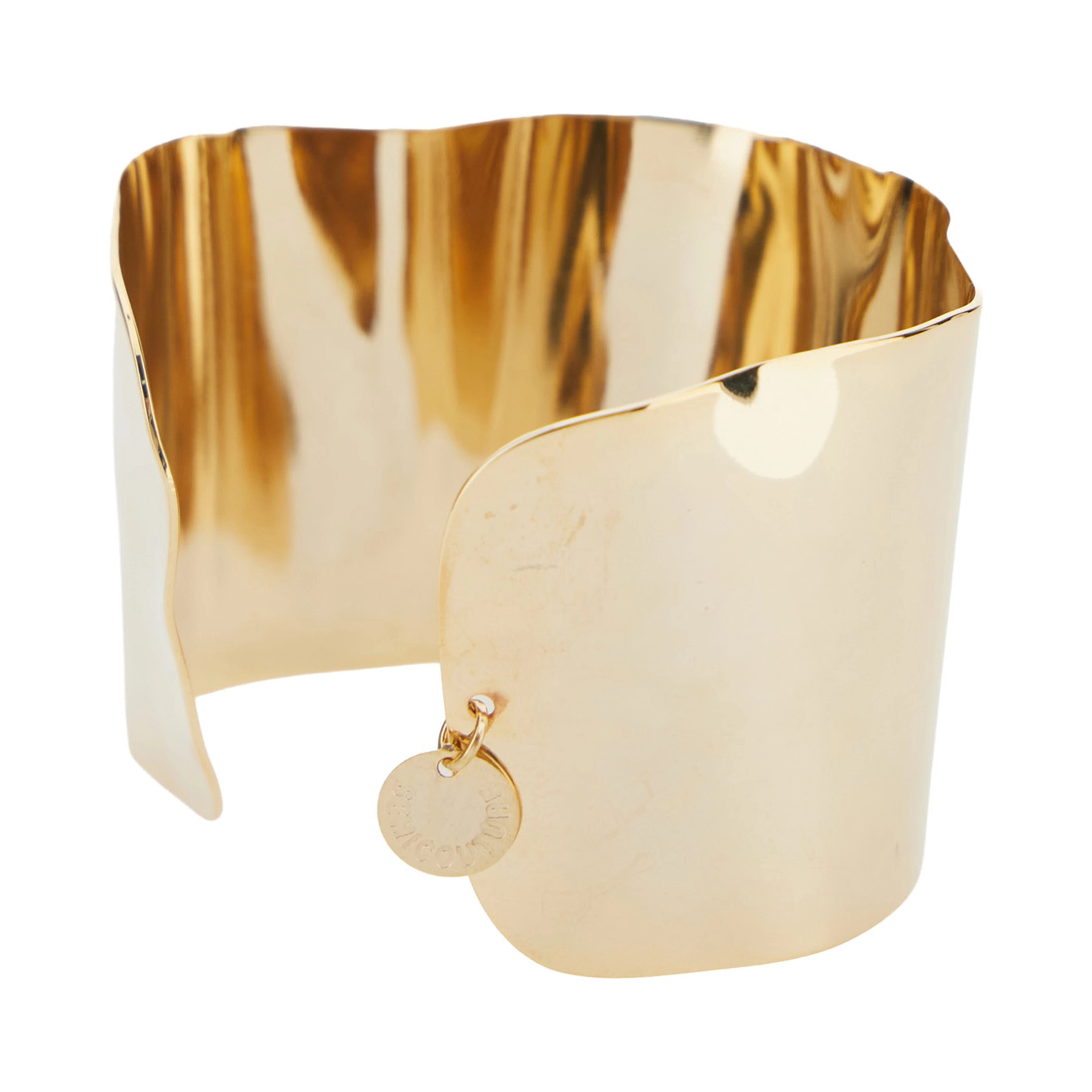 TINA gold-colored Bracelet with asymmetrical design in bronze for women