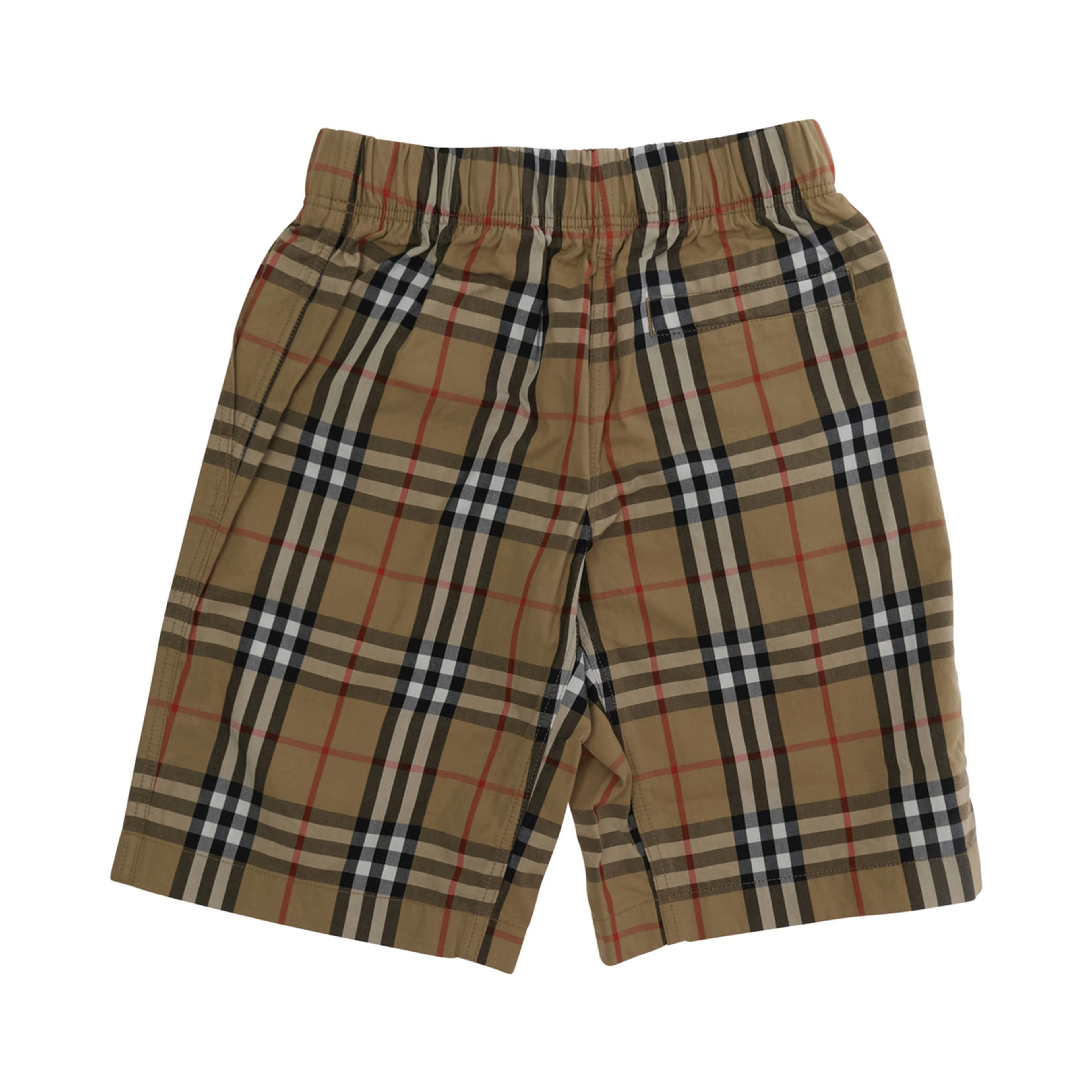 beige Shorts with all-over Check motif in cotton for boy