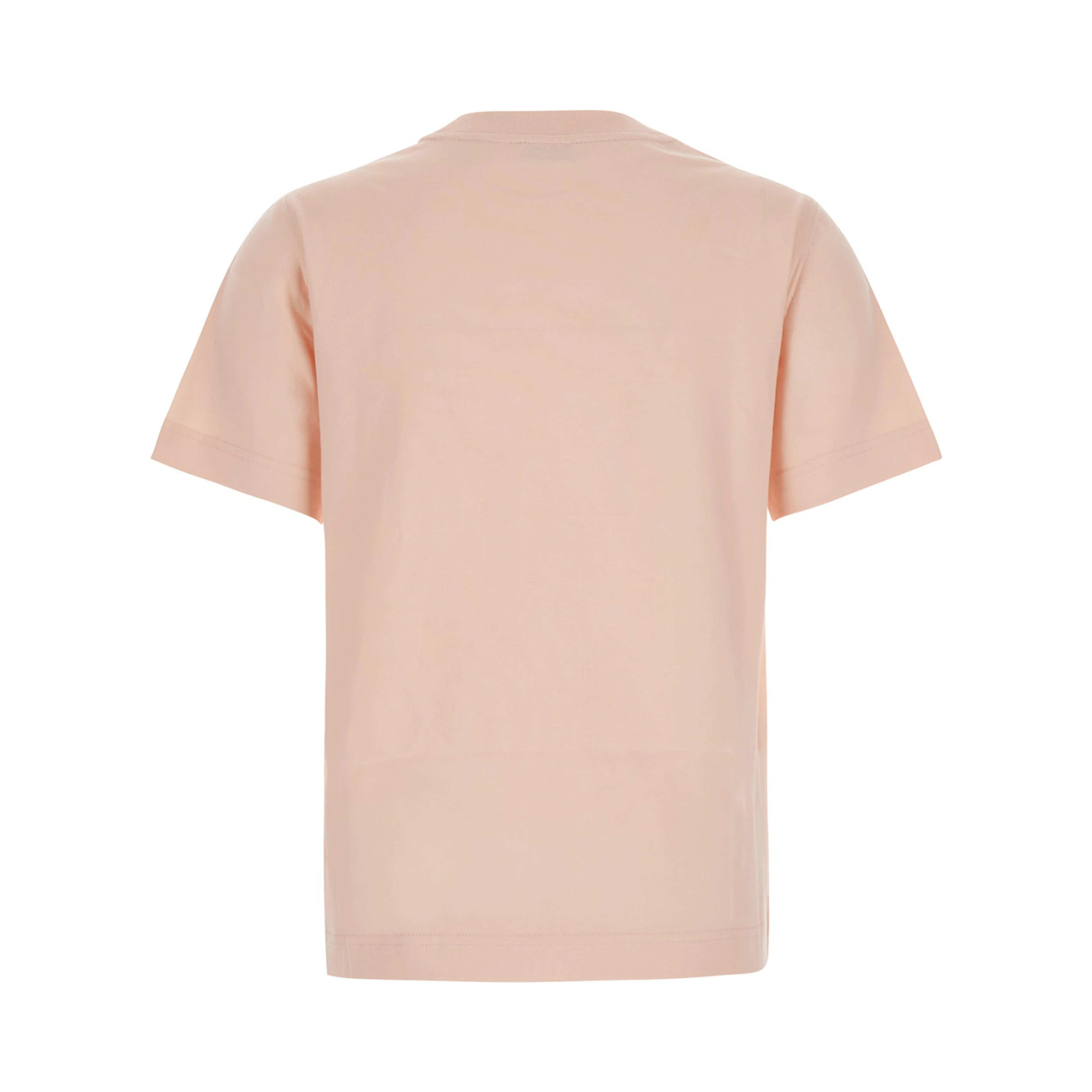 pink T-shirt with embroidered EKD logo on the front in cotton for women