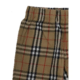 beige Shorts with all-over Check motif in cotton for boy
