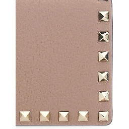 Pink Mini Bag with Removable Chain Strap and Rockstud Embellishment in Leather for Women
