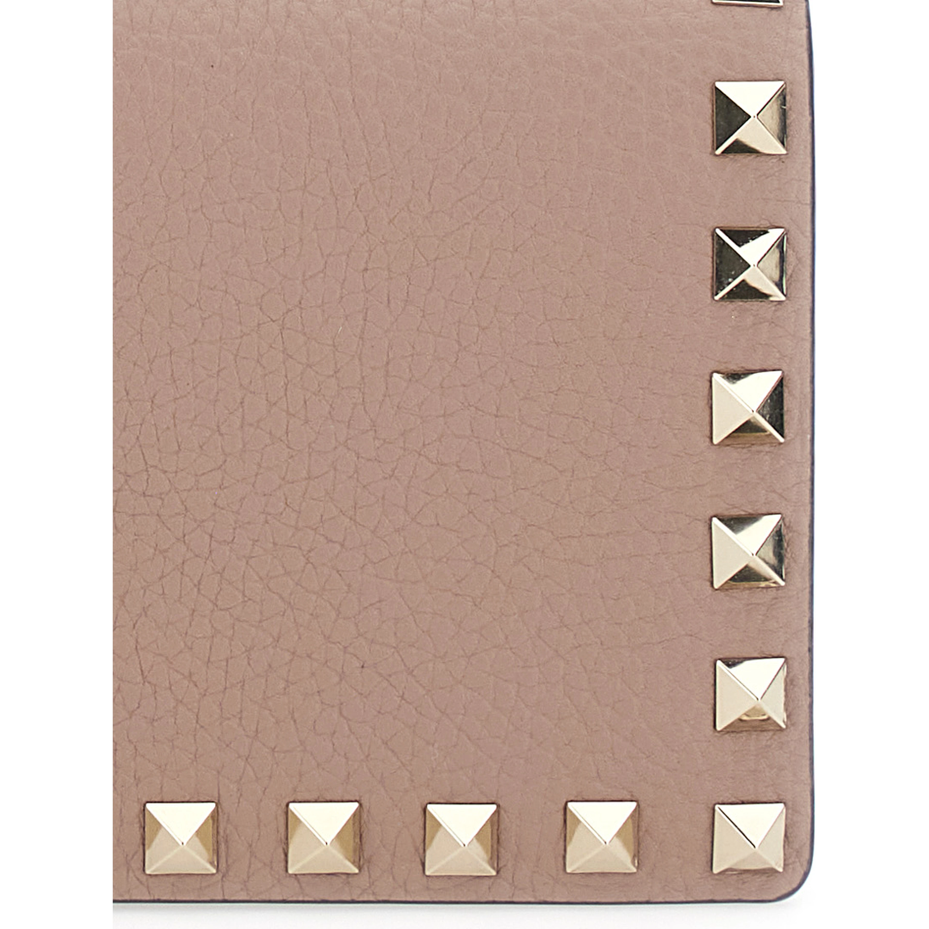 Pink Mini Bag with Removable Chain Strap and Rockstud Embellishment in Leather for Women