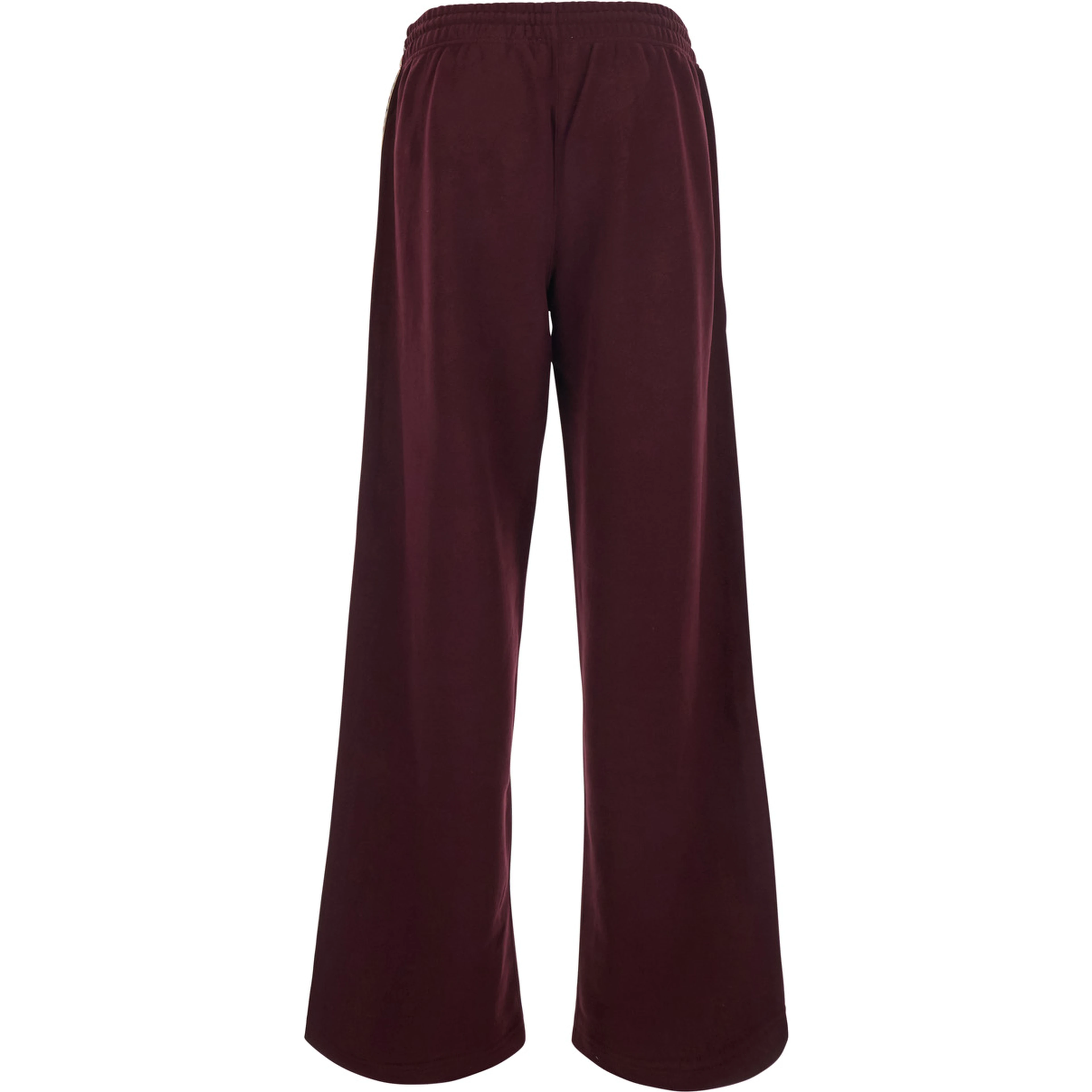 Jodie Bordeaux Pants with drawstring waist and Check motif on the side in cotton for women
