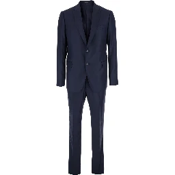 Blue Suit with Jacket and Trousers