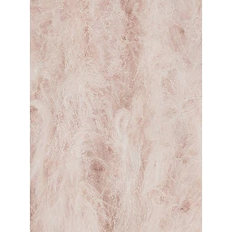 White Short shearling jacket with round collar and three-quarter sleeves in fur for women