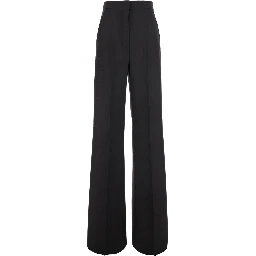 Extra Brown Trousera with Side Pockets in Stretch Wool for Women