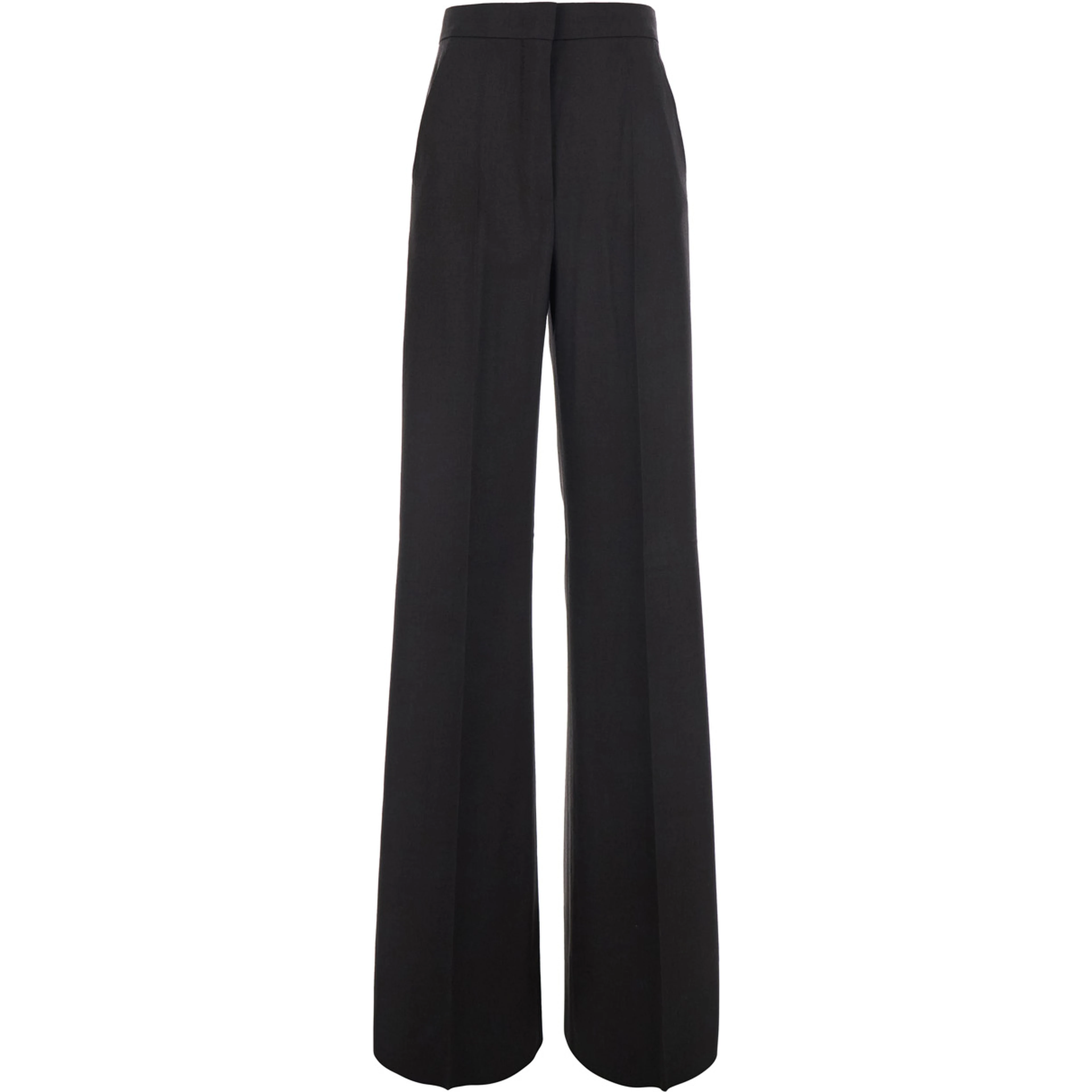 Extra Brown Trousera with Side Pockets in Stretch Wool for Women