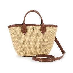 Brown Leather Handle Shopper Bag for Women