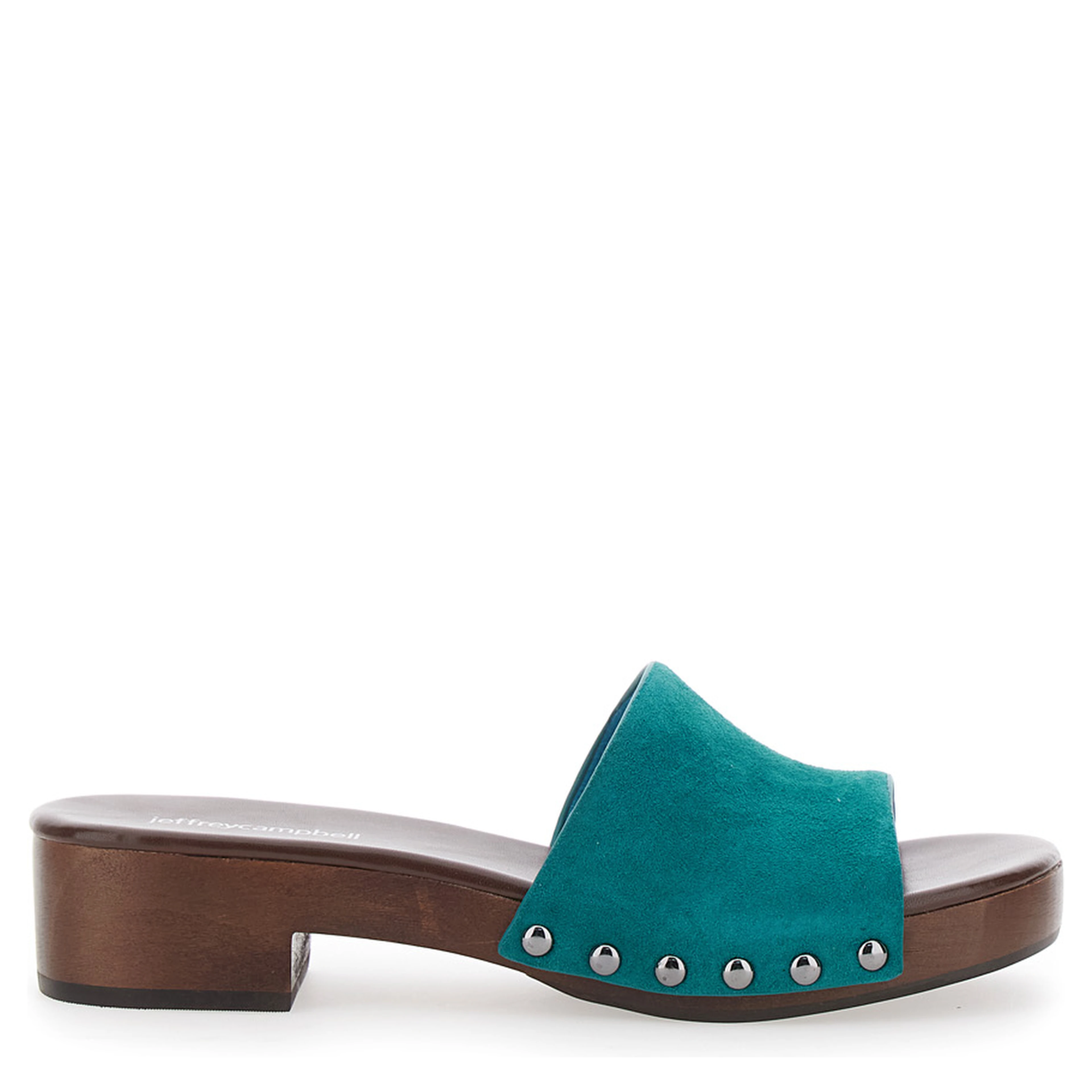 CAMBRIE Blue Sandals with Turquoise Leather Straps for Women
