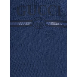 Blue Hoodie with fixed hood and logo lettering on the front in cotton Boy