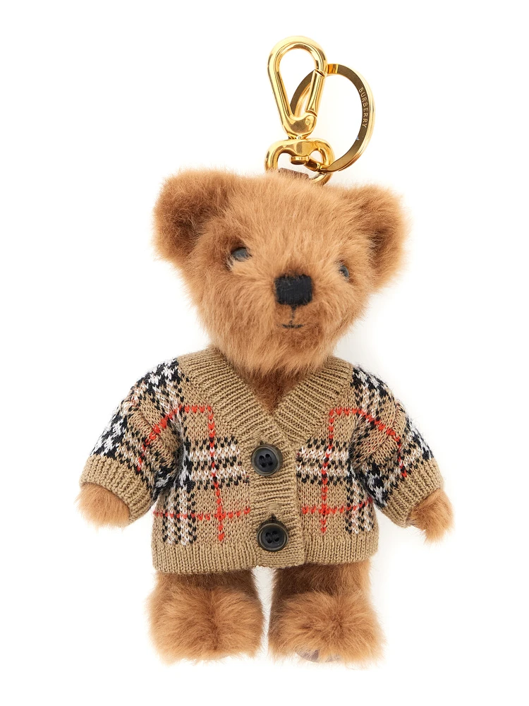 Keychain Thomas with Beige Leather Details for Women