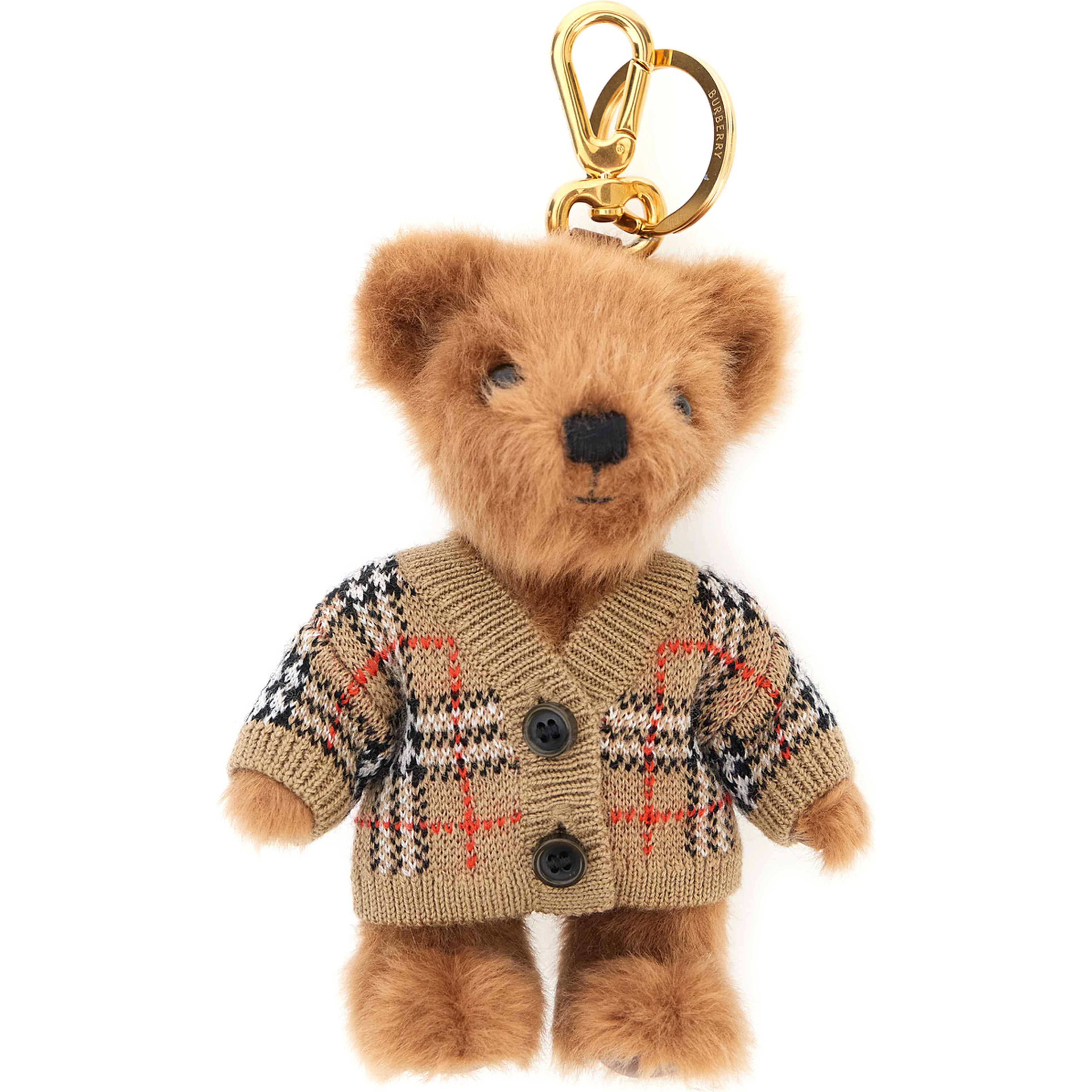 Keychain Thomas with Beige Leather Details for Women