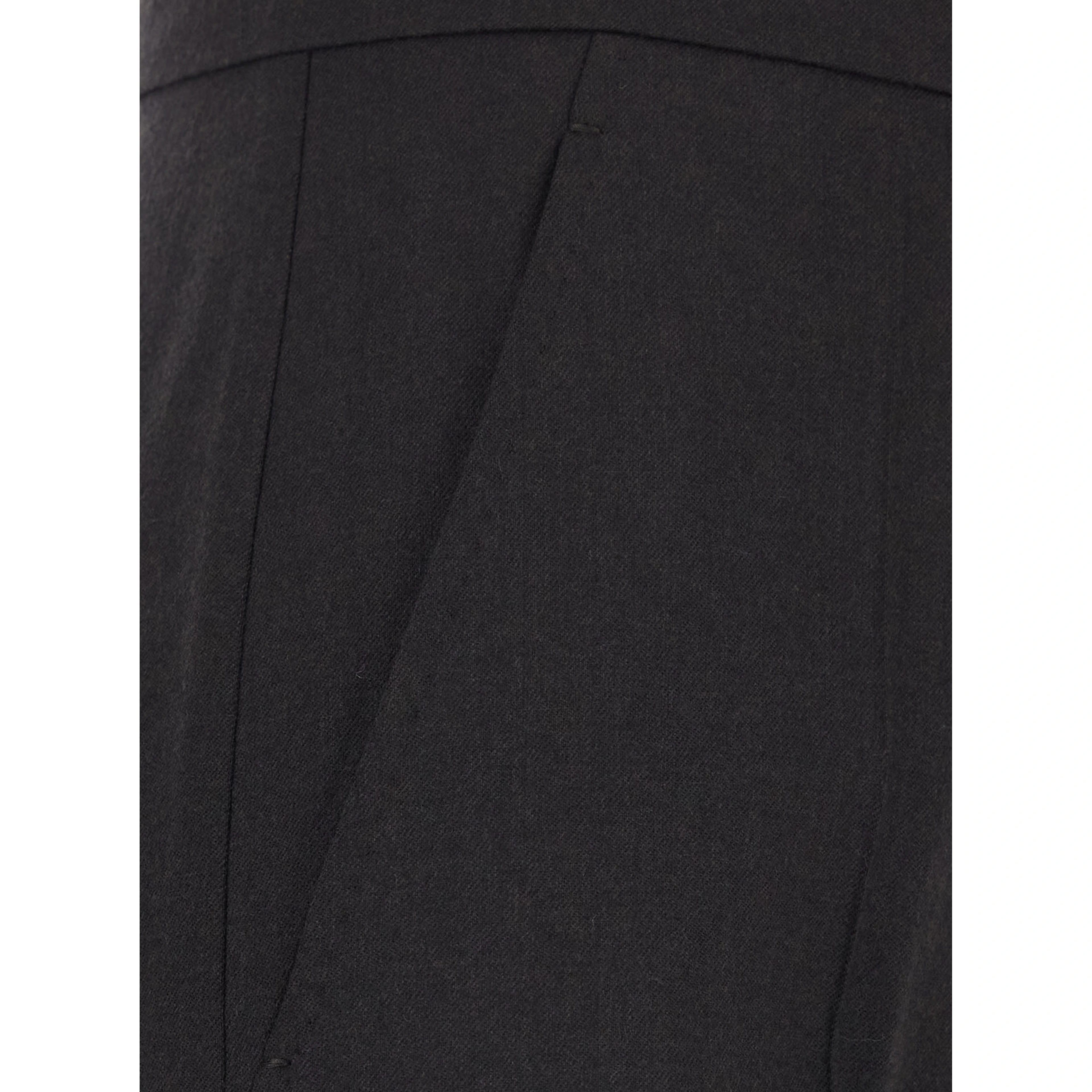 Extra Brown Trousera with Side Pockets in Stretch Wool for Women