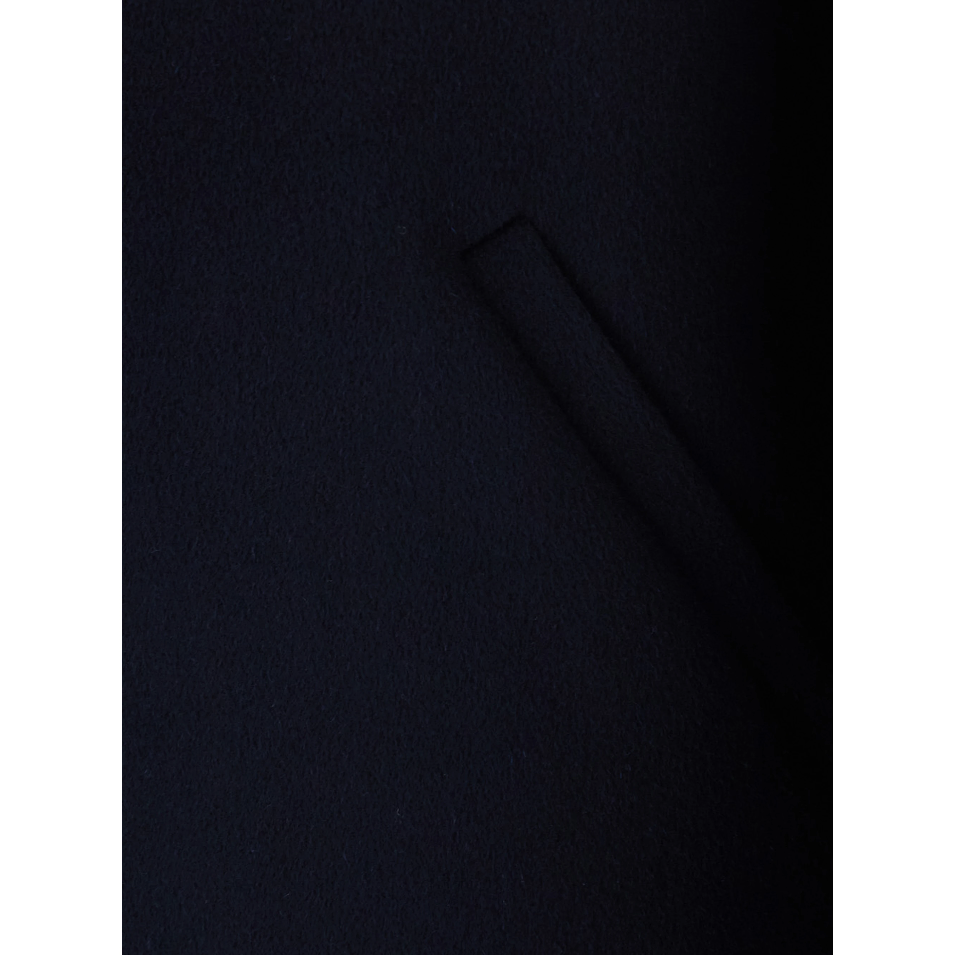 Blue Jacket with fixed hood and Front Zip Closure in Wool for men