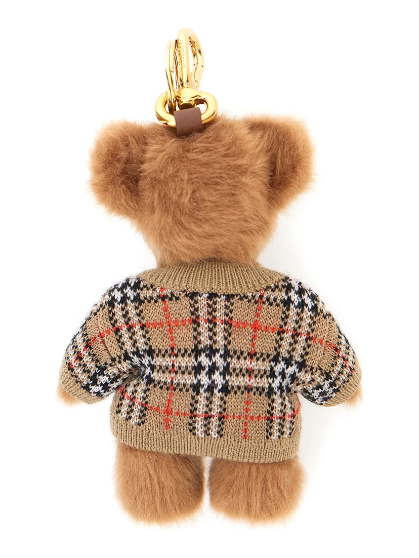 Keychain Thomas with Beige Leather Details for Women